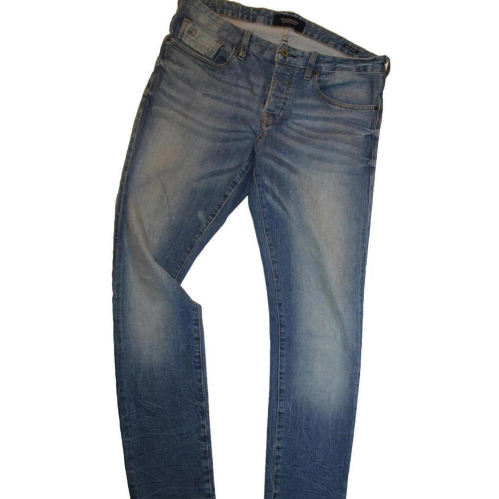 Scotch & Soda Mens Ralston Overboard Slim Blue Jeans 32x34